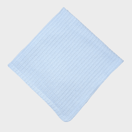 Rainy Бебешка двулицева плетена пелена 85х85 см. син