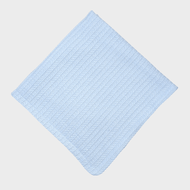 Rainy Бебешка двулицева плетена пелена 85х85 см. син