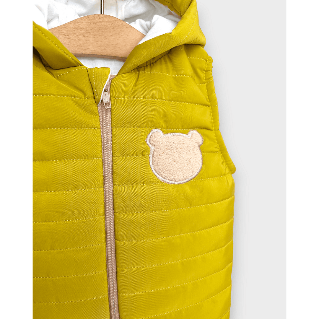 Rainy Бебешка грейка с качулка Пухено мече 62 - 92см. горчица