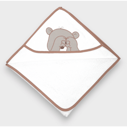 Rainy Бебешка хавлия с качулка 90х90 см. Love Bear
