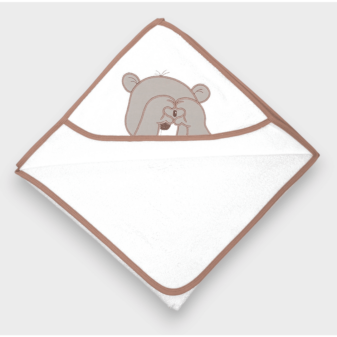 Rainy Бебешка хавлия с качулка 90х90 см. Love Bear