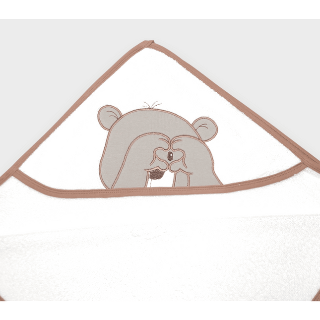Rainy Бебешка хавлия с качулка 90х90 см. Love Bear