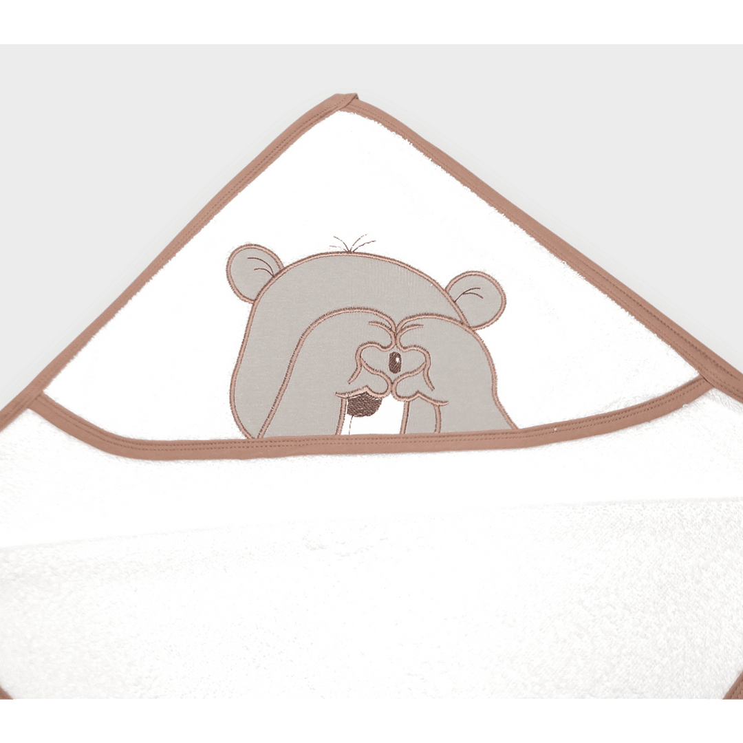Rainy Бебешка хавлия с качулка 90х90 см. Love Bear