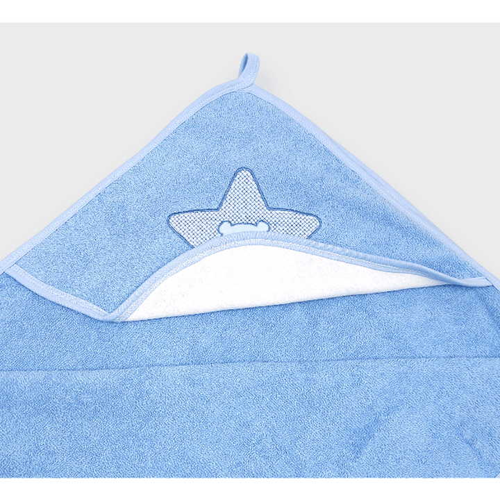 Rainy Бебешка хавлия с качулка 90х90 см. Звезда с мече