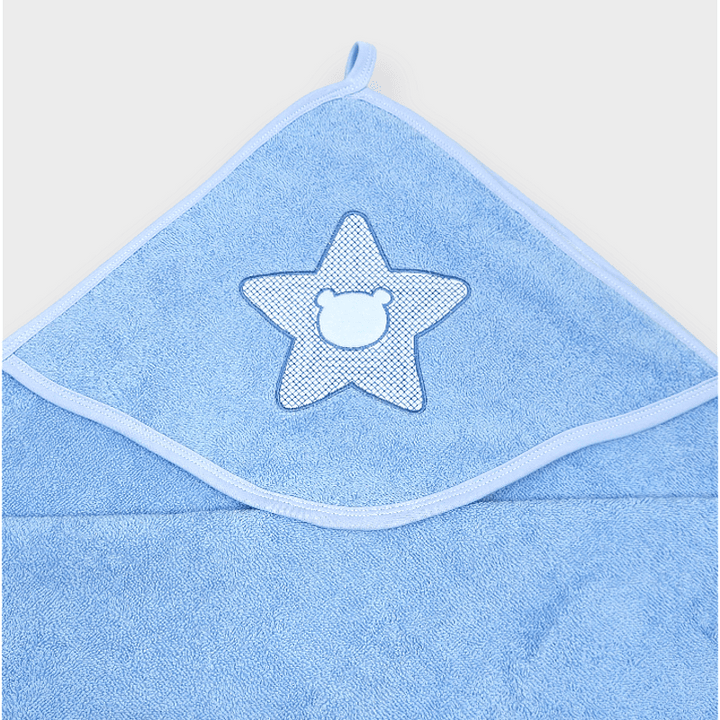 Rainy Бебешка хавлия с качулка 90х90 см. Звезда с мече