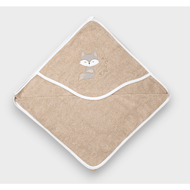 Rainy Бебешка хавлия с качулка Лисица 90х90 см. бежов