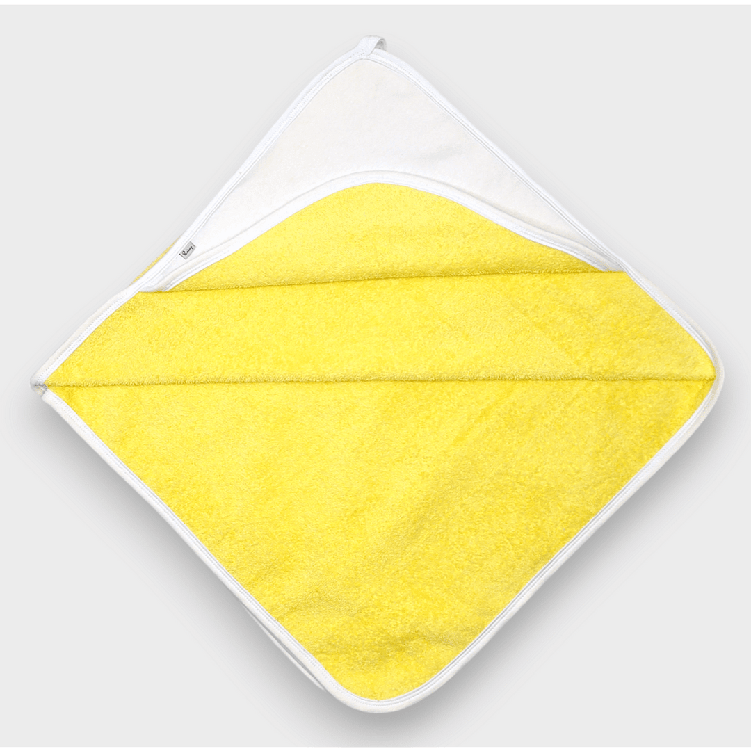 Rainy Бебешка хавлия с качулка Мече със звезда 90х90 см. жълт