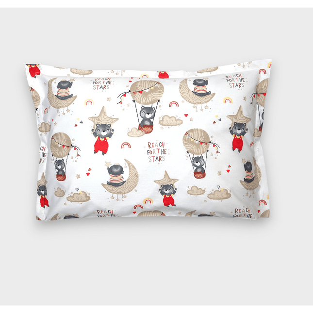 Rainy Бебешка калъфка за възглавница 40х60 см. Мече на луна бежов