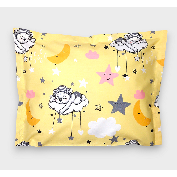 Rainy Бебешка калъфка за възглавница 40х60 см. Мече на облак жълт