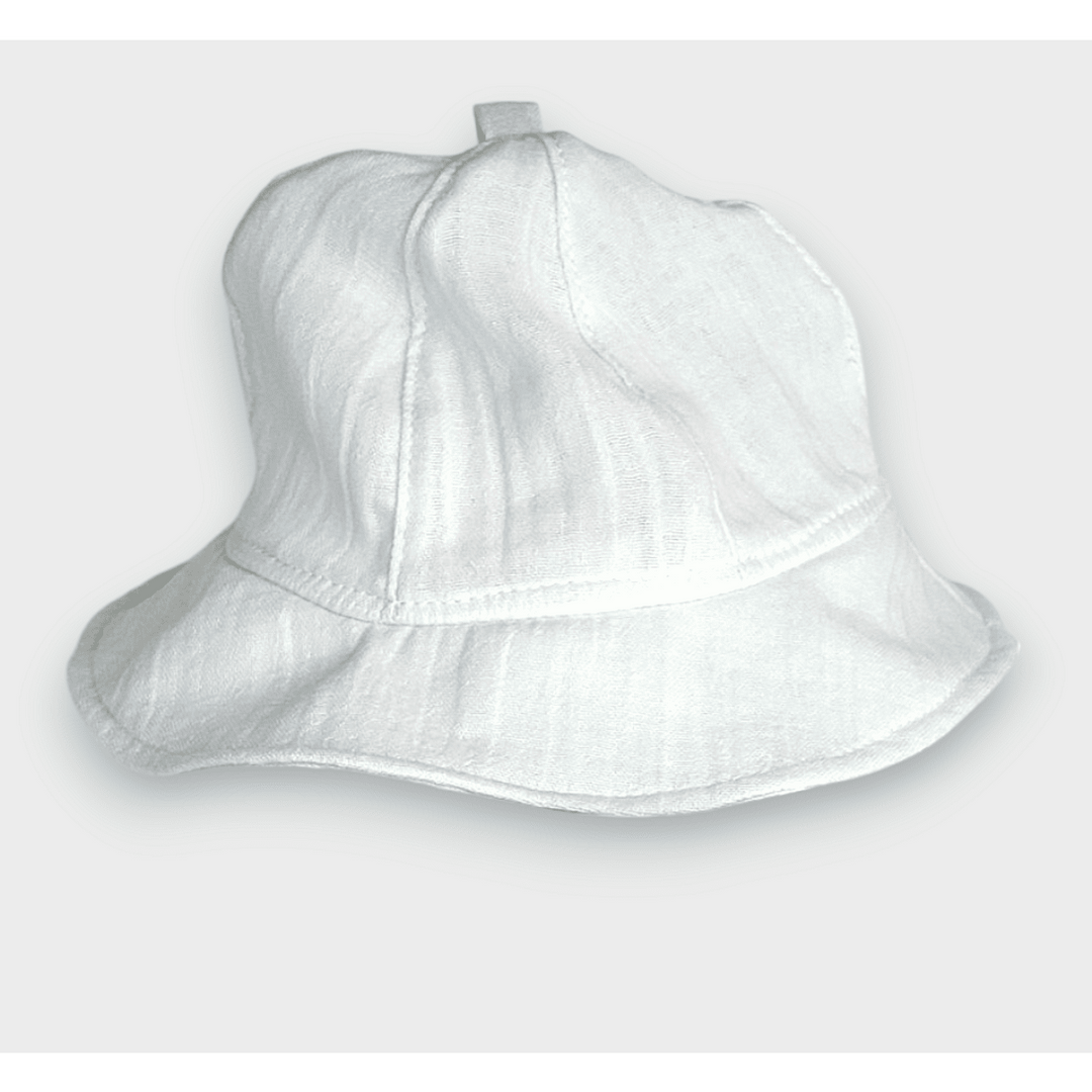 Rainy Бебешка муселинова шапка с периферия 1-12+ м. резеда