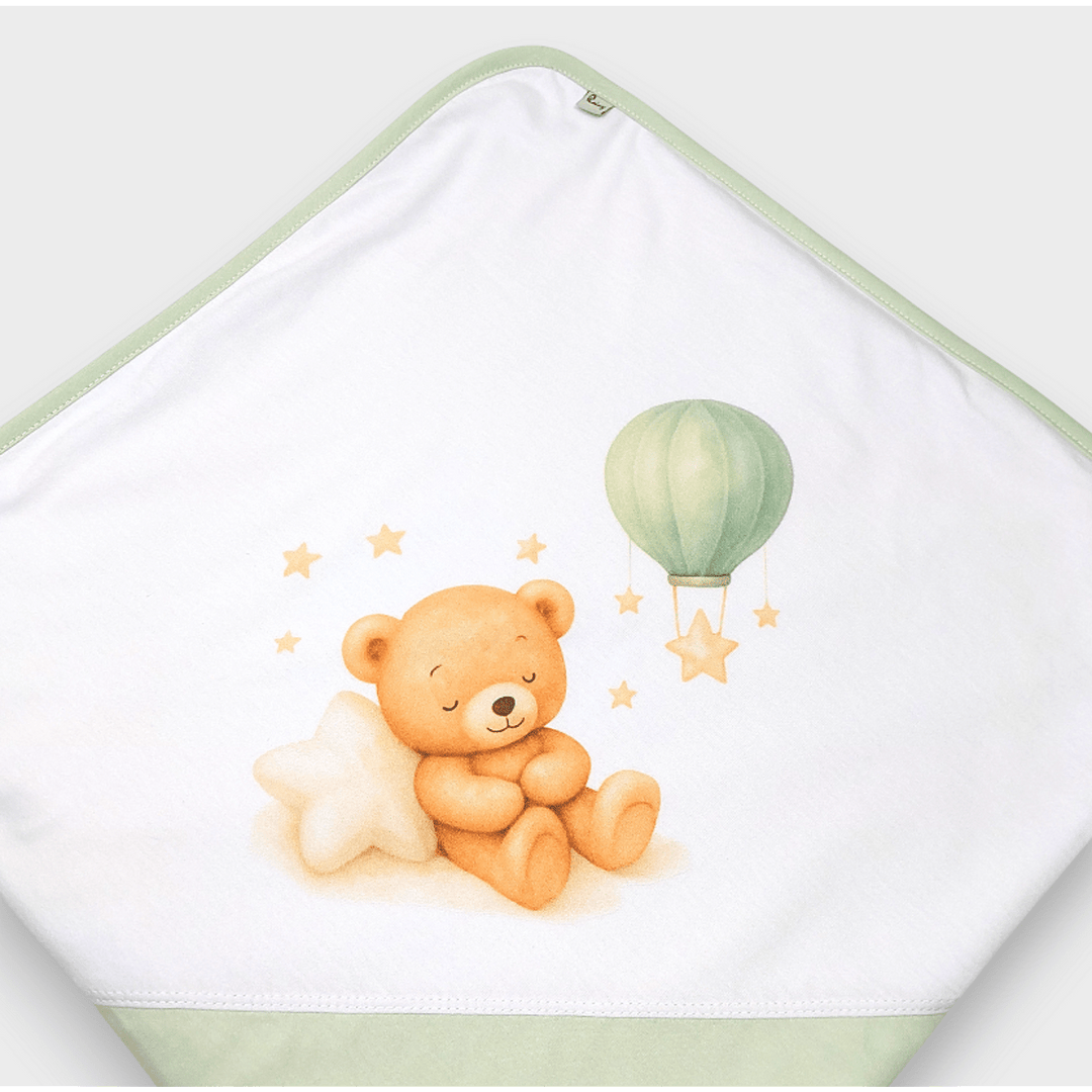 Rainy Бебешка пелена 85х85 см. Green bear