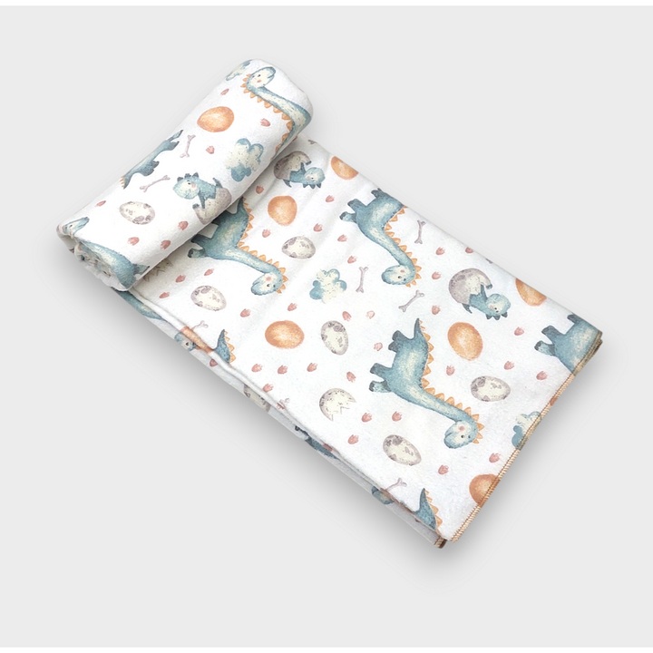 Rainy Бебешка пелена бархетна 120х120 см. Дино резеда