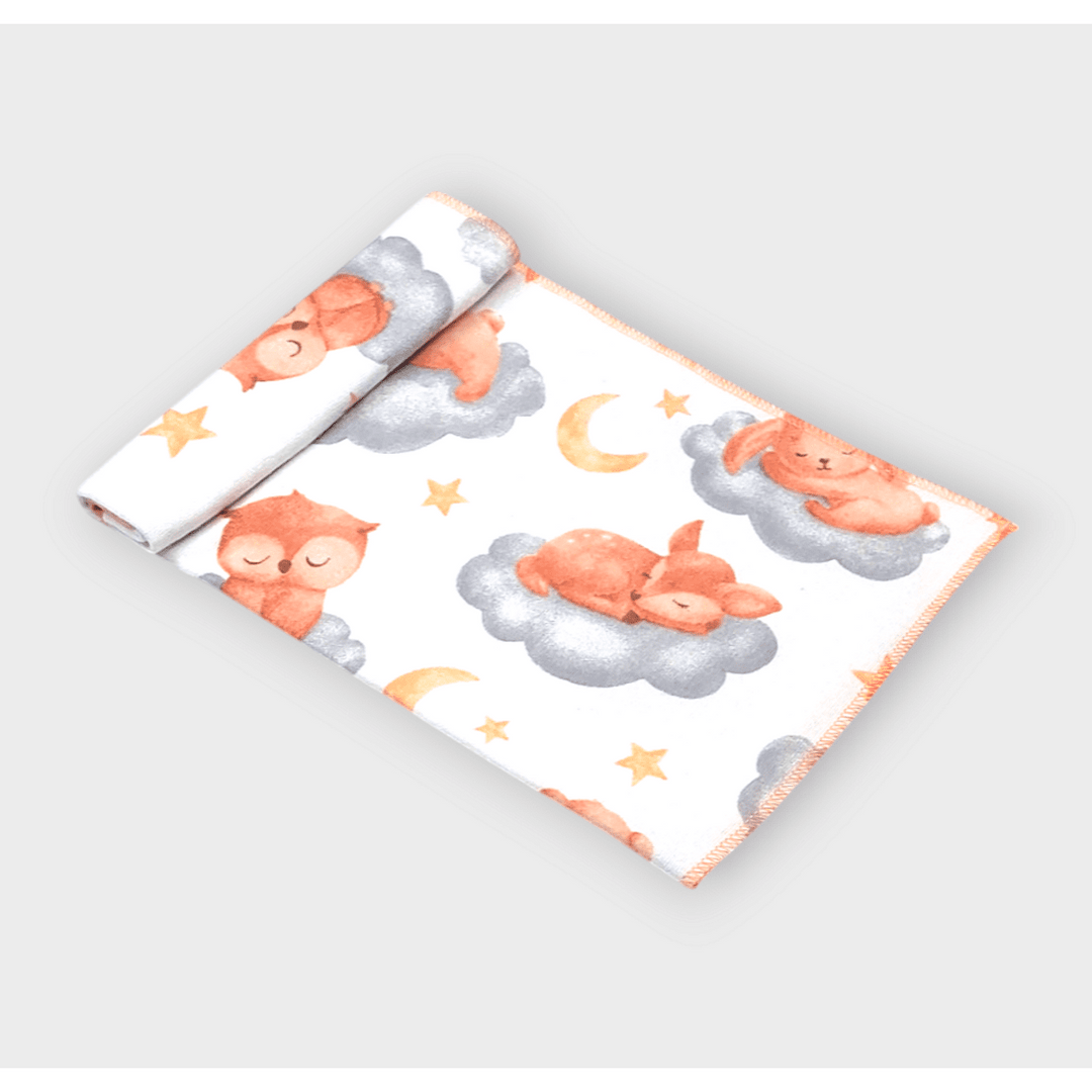 Rainy Бебешка пелена бархетна 80х35 см. Бухалче на облак