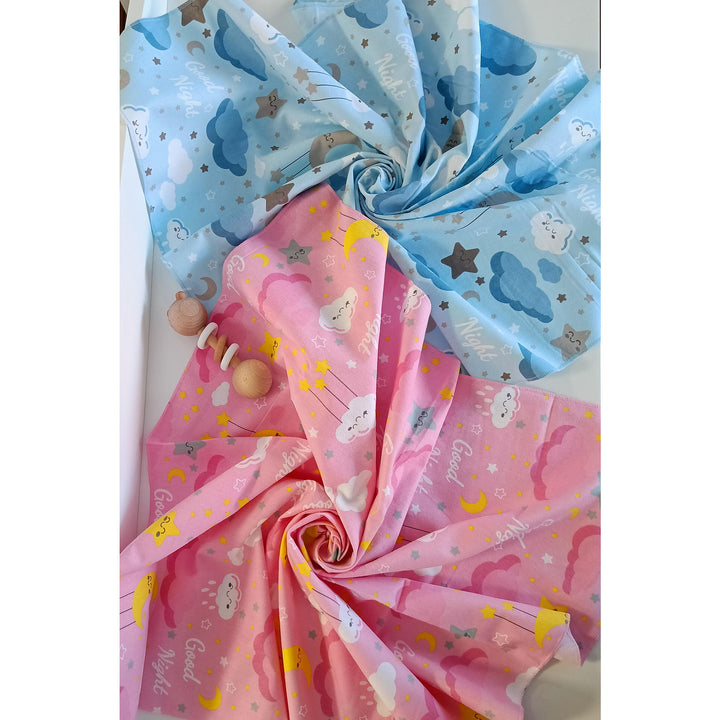 Rainy Бебешка пелена бархетна 80х35 см. Good night розов