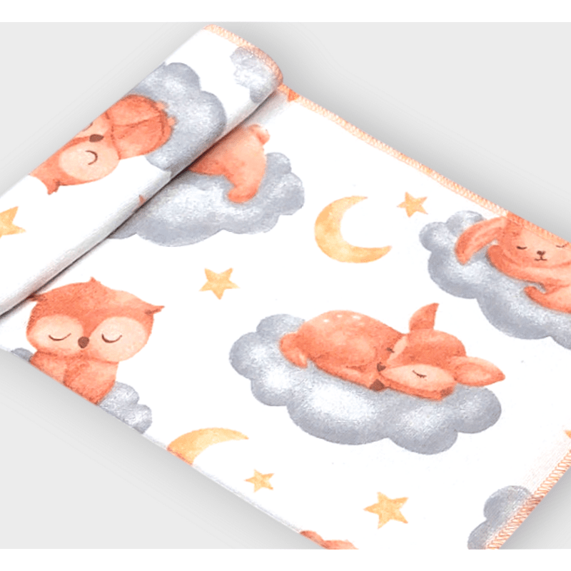 Rainy Бебешка пелена бархетна 80х80 см. Бухалче на облак