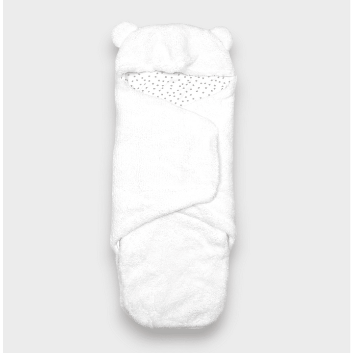 Rainy Бебешка пелена за новородено Топла прегръдка бял/звезди