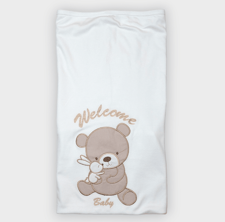 Rainy Бебешка пелена Welcome Baby Bear and Rabbit 85х85 см.