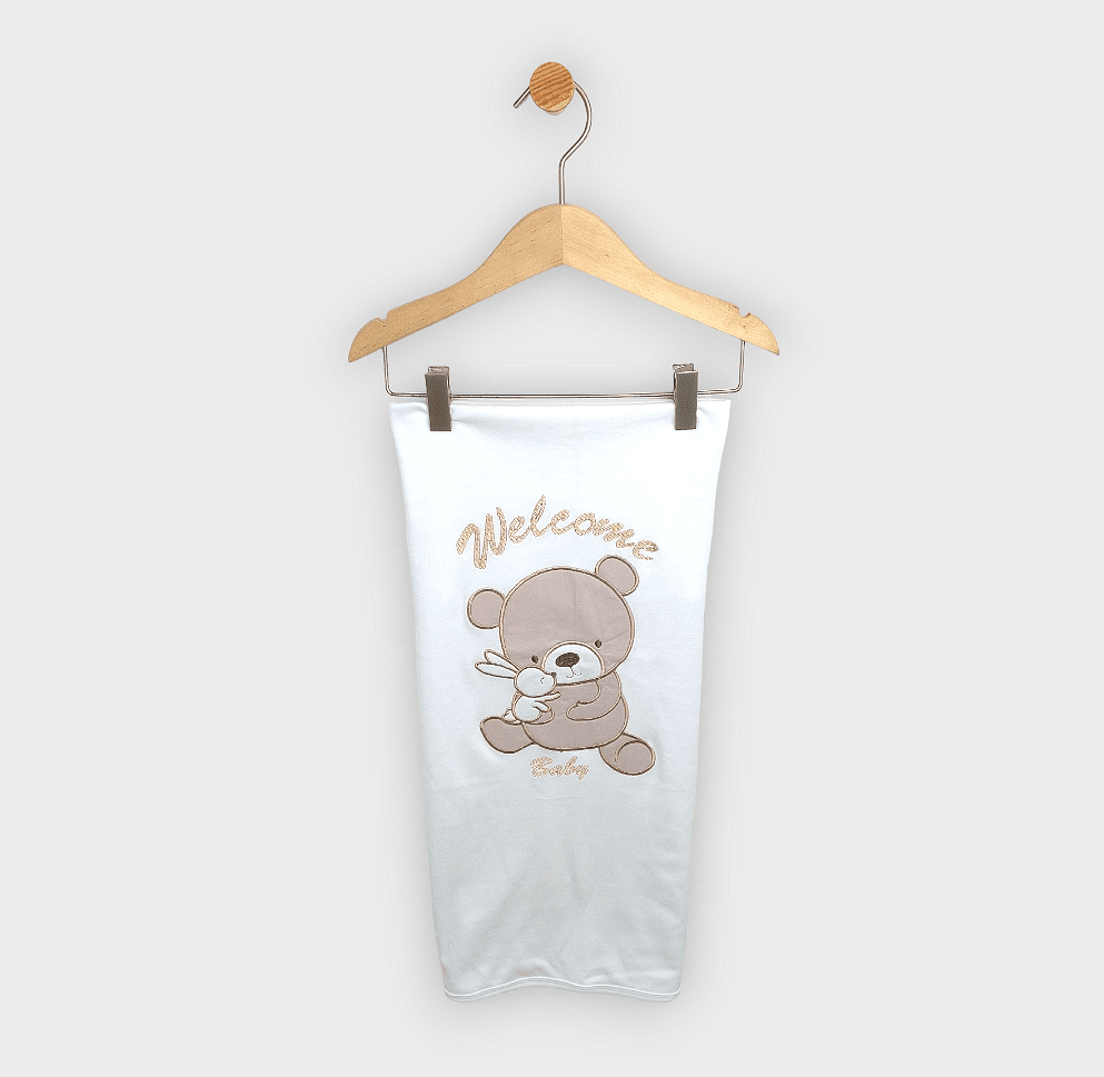 Rainy Бебешка пелена Welcome Baby Bear and Rabbit 85х85 см.