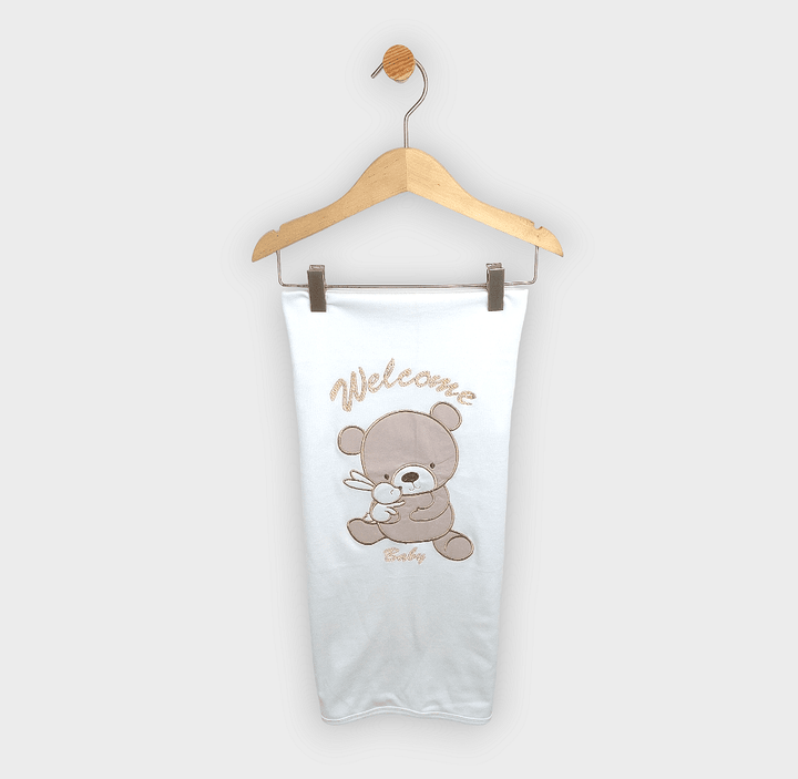 Rainy Бебешка пелена Welcome Baby Bear and Rabbit 85х85 см.