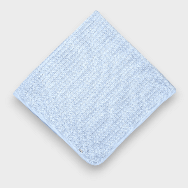Rainy Бебешка плетена пелена 85х85 см. син