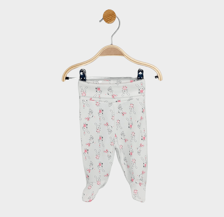 Rainy Бебешка ританка с обърнат колан 48 - 74см. Розови Зайчета