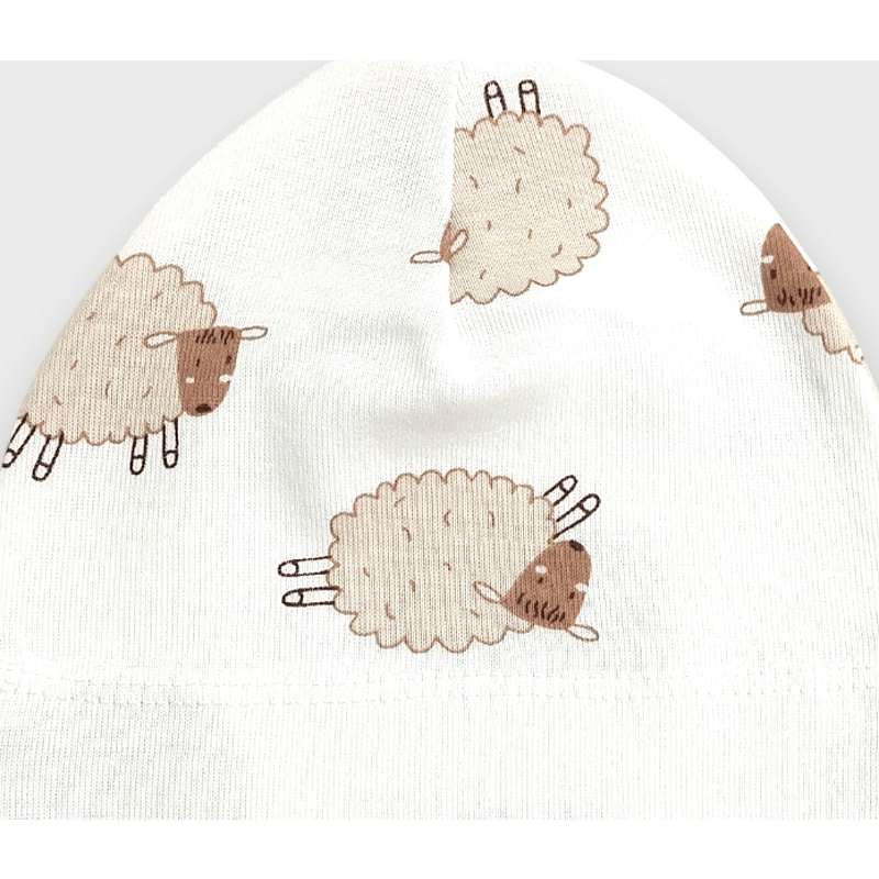 Rainy Бебешка шапка 56см. Beige sheep