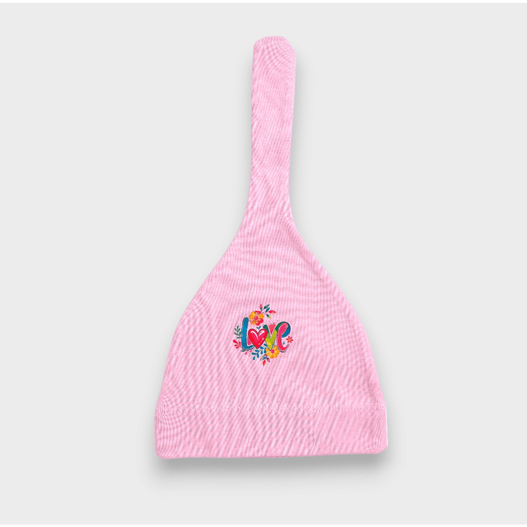 Rainy Бебешка шапка Love 48 - 62 см. розов