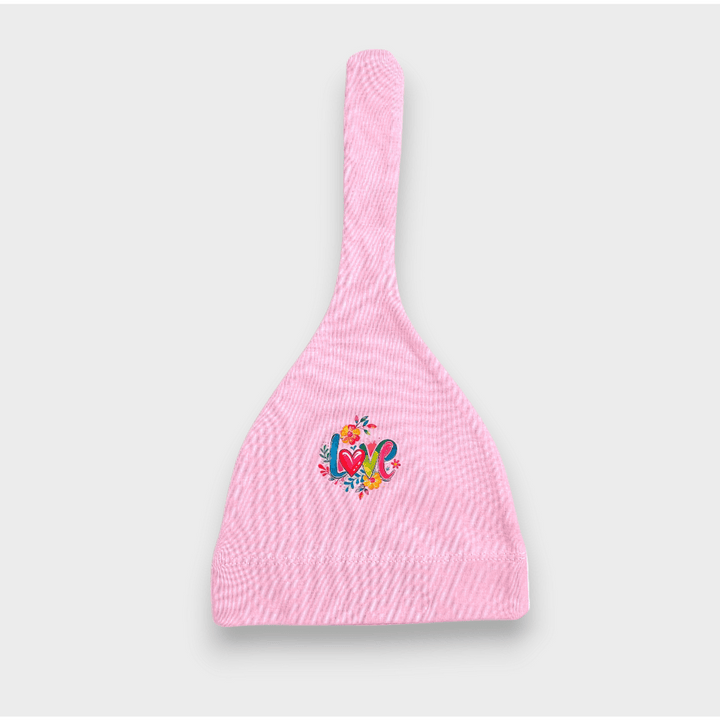 Rainy Бебешка шапка Love 48 - 62 см. розов