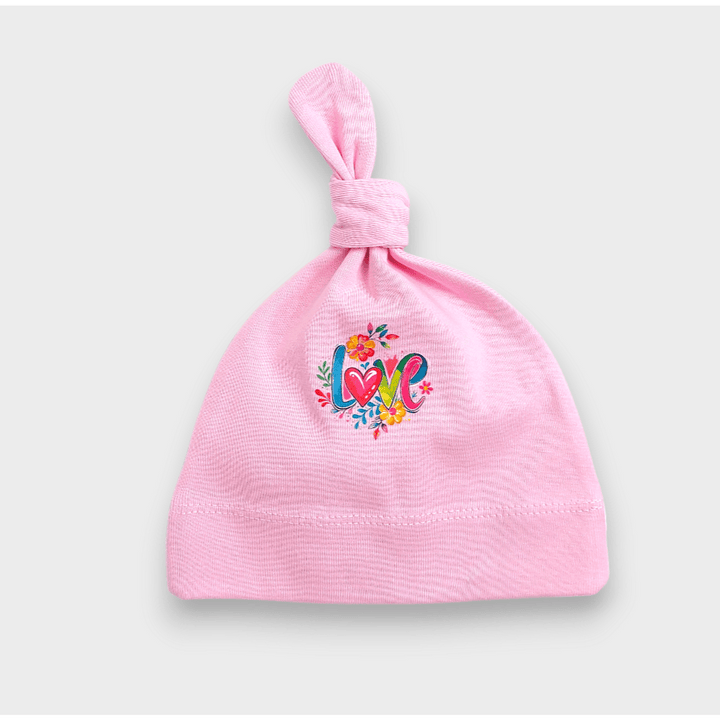 Rainy Бебешка шапка Love 48 - 62 см. розов