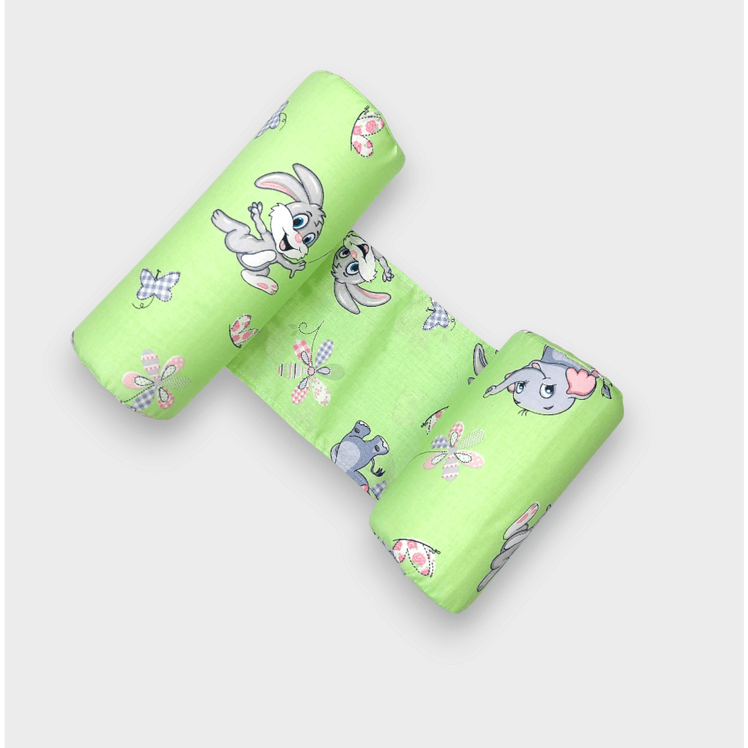 Rainy Бебешка възглавница против обръщане Зайче зелено