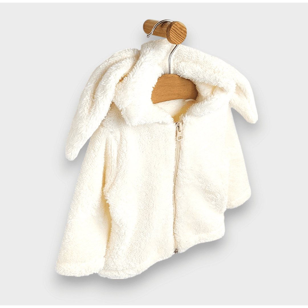 Rainy Бебешка жилетка с качулка Зайче 56-86 см. екрю