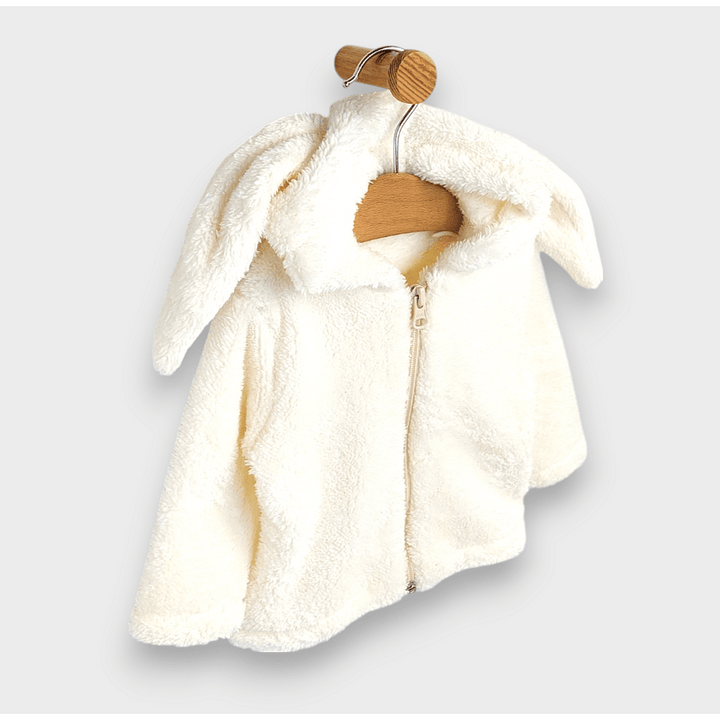 Rainy Бебешка жилетка с качулка Зайче 56-86 см. екрю