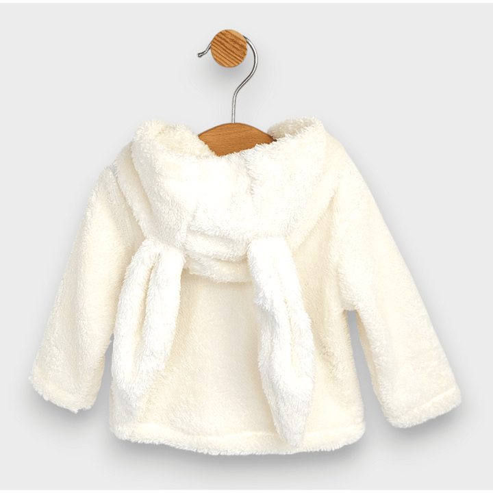 Rainy Бебешка жилетка с качулка Зайче 56-86 см. екрю