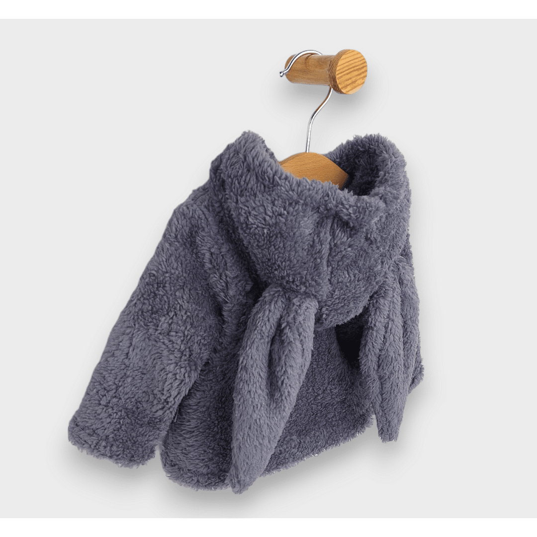 Rainy Бебешка жилетка с качулка Зайче 56-86 см. сив