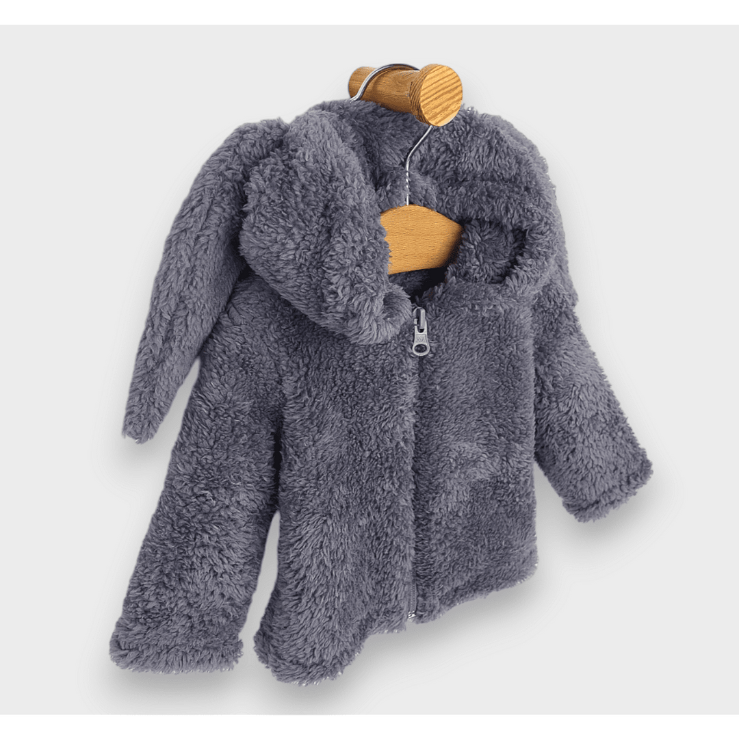 Rainy Бебешка жилетка с качулка Зайче 56-86 см. сив