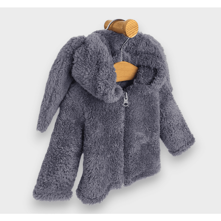 Rainy Бебешка жилетка с качулка Зайче 56-86 см. сив