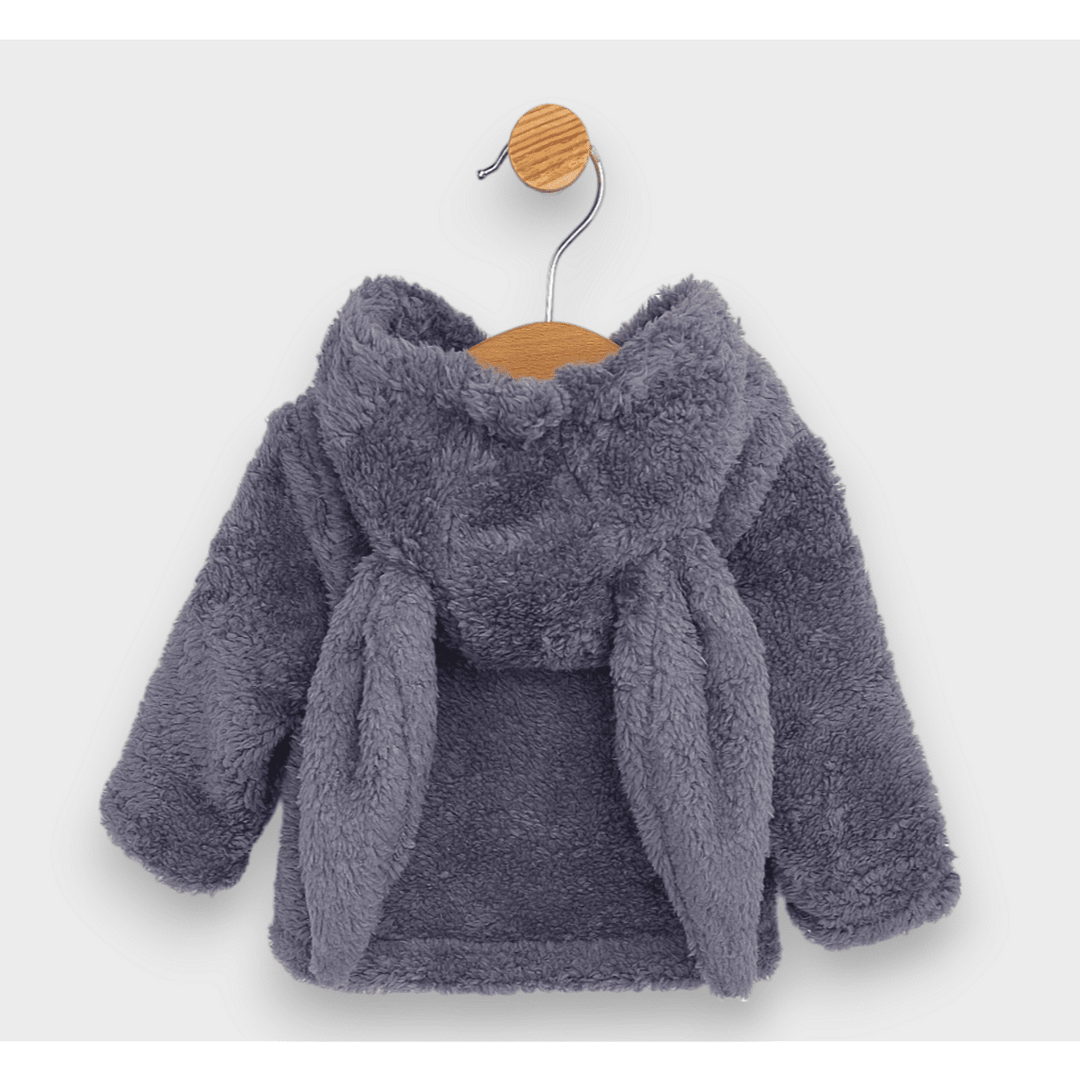 Rainy Бебешка жилетка с качулка Зайче 56-86 см. сив