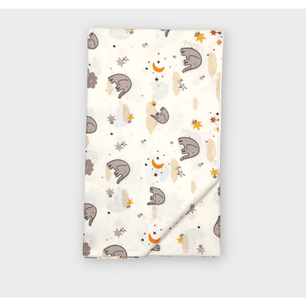 Rainy Бебешки чаршаф 100х170 см. Кафяво слонче