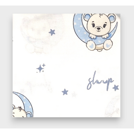 Rainy Бебешки чаршаф с ластик 70х140 см. Мече на синя луна