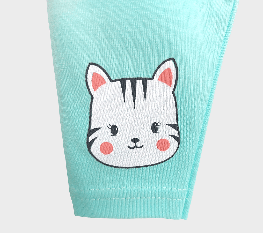 Rainy Бебешки дълъг клин Cute Cat 62-86 см. резеда