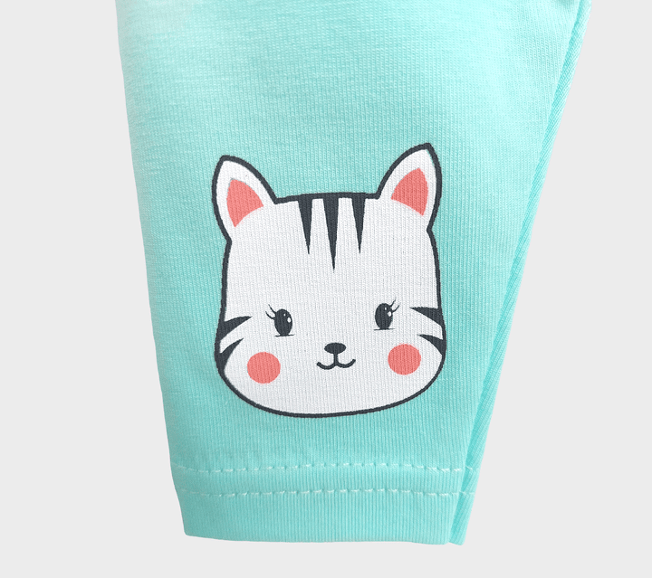 Rainy Бебешки дълъг клин Cute Cat 62-86 см. резеда