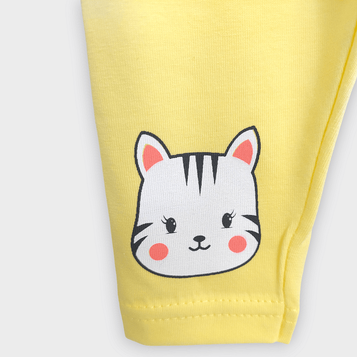 Rainy Бебешки дълъг клин Cute Cat 62-86 см. жълт