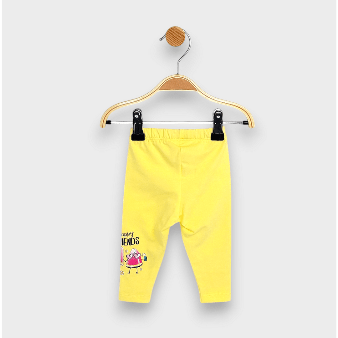 Rainy Бебешки дълъг клин Happy friends 62-92 см. жълт