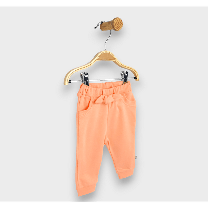 Rainy Бебешки дълъг панталон с джоб и панделка 62-92 см. праскова