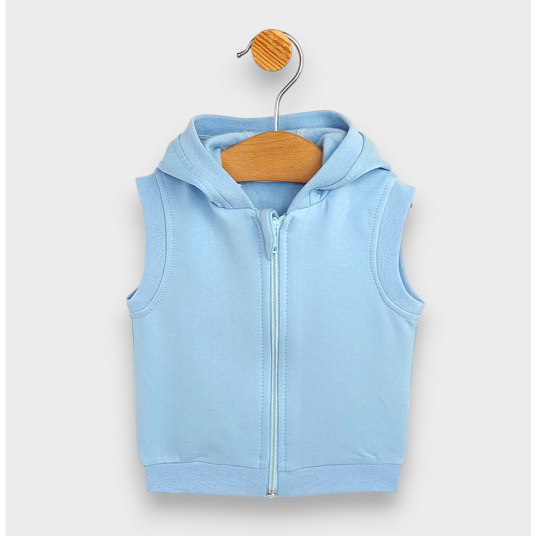 Rainy Бебешки елек с качулка 62-92 см. син