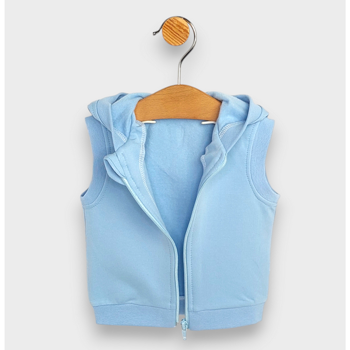 Rainy Бебешки елек с качулка 62-92 см. син