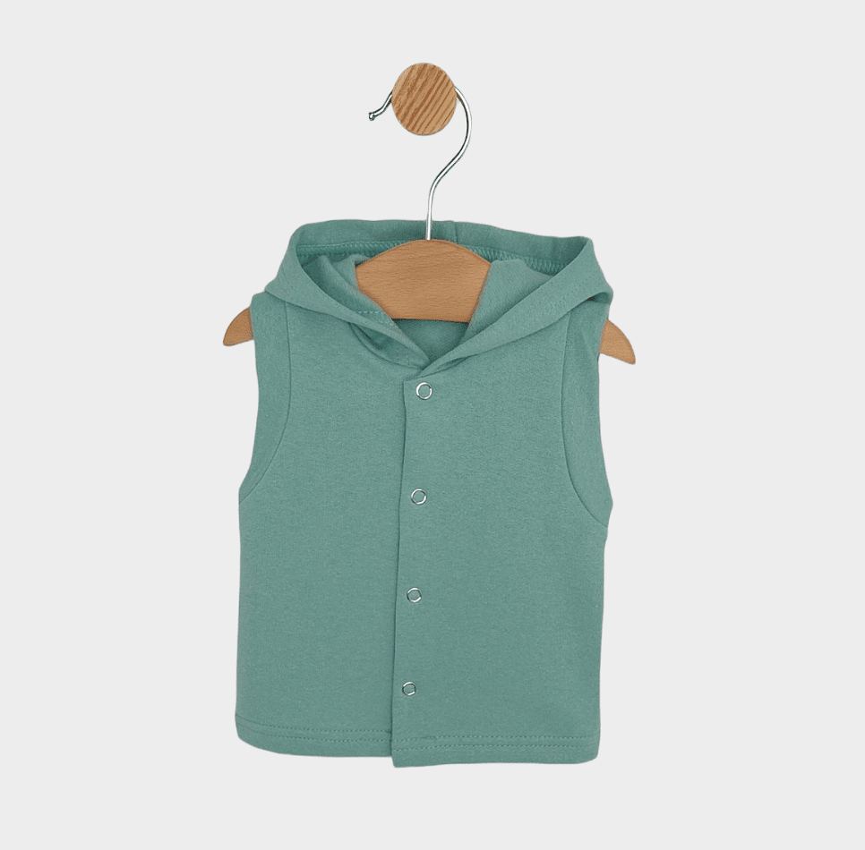 Rainy Бебешки елек с качулка Hoodie 56-80 см зелен