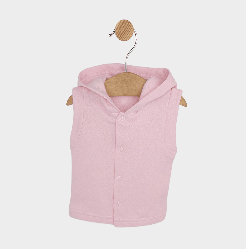 Rainy Бебешки елек с качулка Hoodie 56-80 см светлорозов