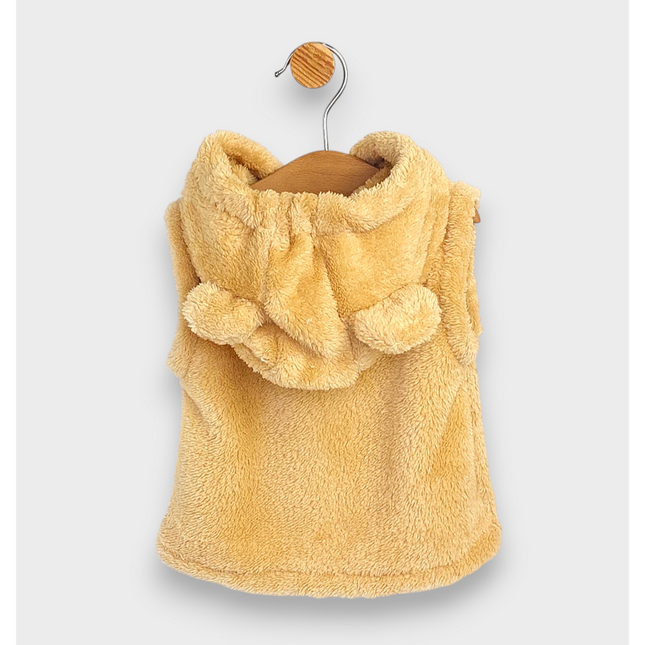 Rainy Бебешки елек с качулка Мече 56-80 см. бежов