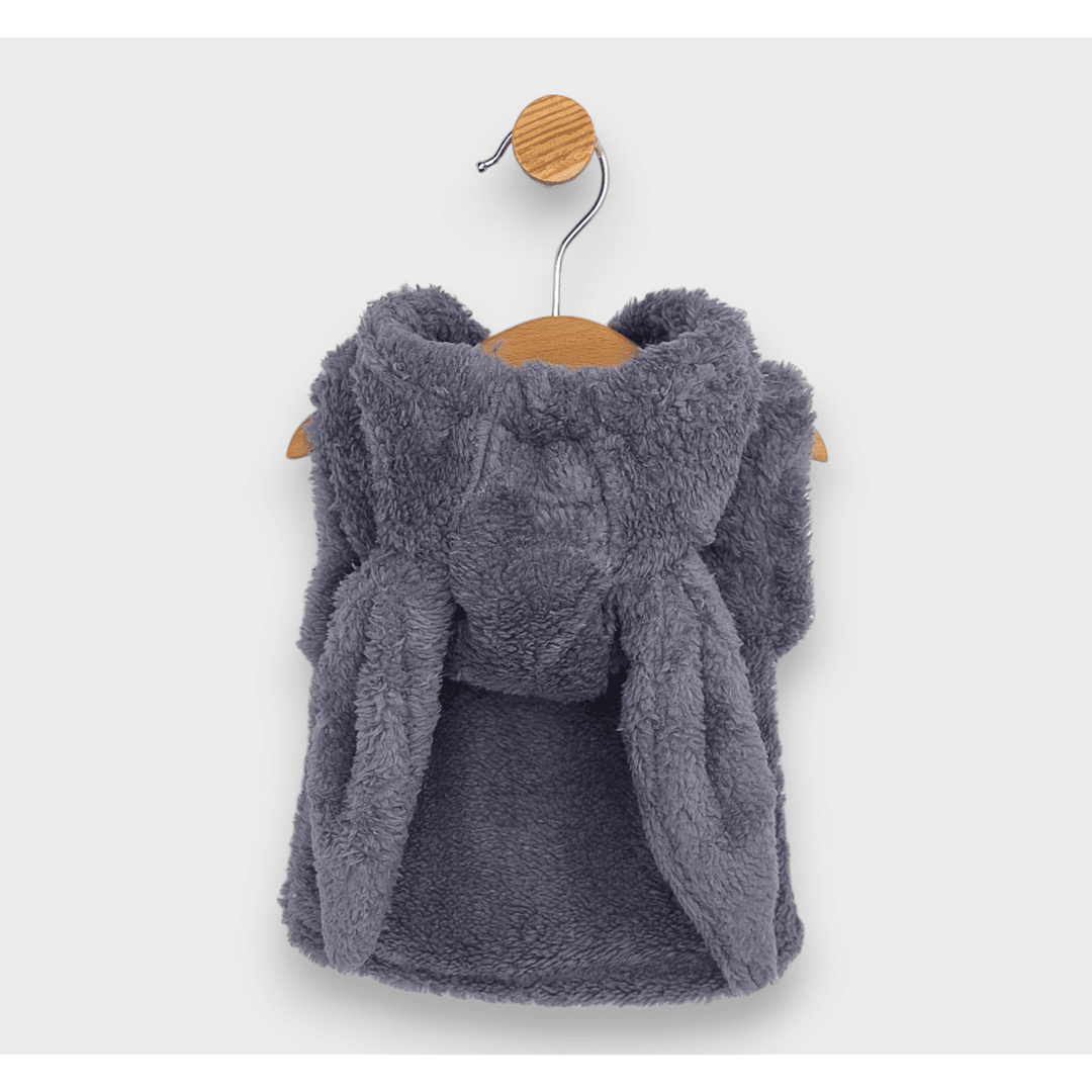 Rainy Бебешки елек с качулка Зайче 56-80 см. сив